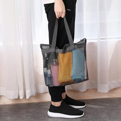 China Normcore/Minimalist 2021 Outdoor Durable Portable Beach Bag Wholesale Mesh Beach Bag Set Kids Shell Family Bag Large for sale