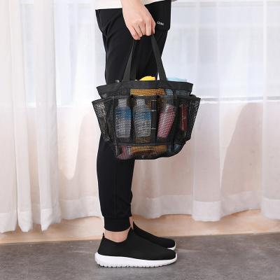 China Hot Sale High Quality Summer Mesh Tote Bag Cosmetics Storage Bag Basket Organized Beach Mesh Tote Bag for sale