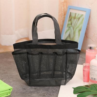 China 2021 New High Quality Plain Reusable Mesh Tote Shopping Bag Beach Tote Net Bag for sale