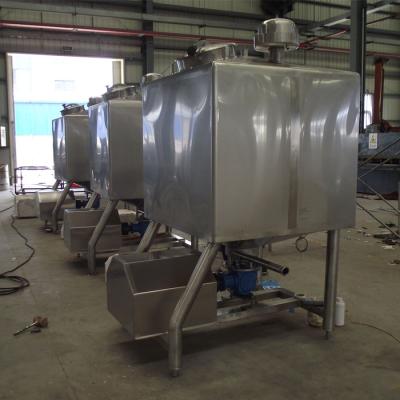 China Liquid with Suspended Solids Food Stainless Steel Powder Sanitary High Speed ​​Milk Emulsifying Mixing Tank for sale