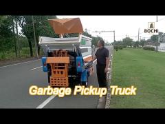 three wheeled new energy electric rear bucket waste collection truck