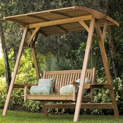 China Modern Outdoor swing chair double wooden swing indoor children's cradle for sale