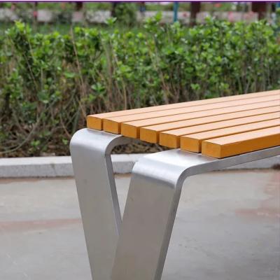 China Modern Chinese Aluminum Foot Luxury outdoor park metal bench wood bench outdoor mini park bench for sale