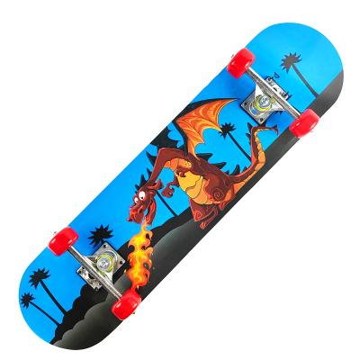 China Good Quality Popular Product Aluminum Alloy Wooden Beginner Skateboard Chinese Maple Wood Skateboard Beginner for sale