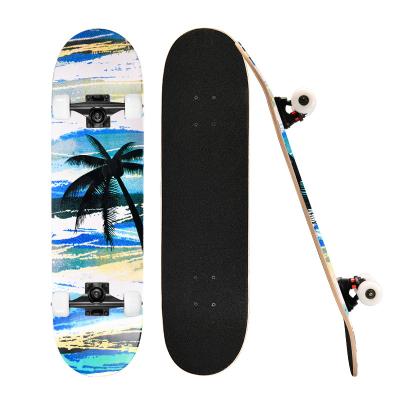 China Chinese Promotional Good Quality Popular Product Aluminum Alloy Design Price Maple Wooden Skateboard Art for sale