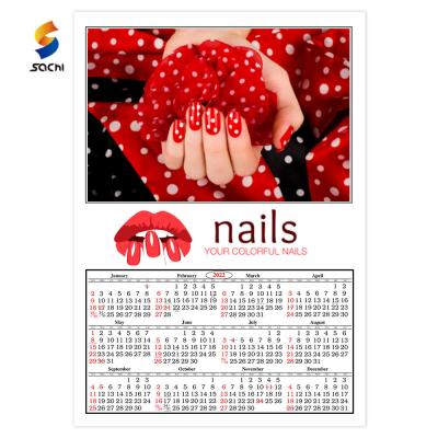 China Custom Calendar Posters Customized 2022 Desk Calendar Printing Personalized Beauty Advent Hot Stamping Calendar Poster for sale