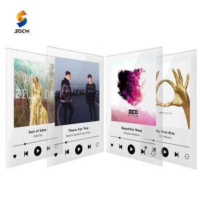 China Waterproof+Eco-friendly Hot Selling Transparent Music Spotify Board Printing Custom Acrylic Music Plaque For Decoration for sale