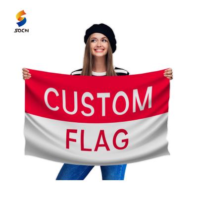 China Eco - Friendly China Factories 3x5ft Double Sided Logo Outdoor Flags Banners Custom Printed Flag for sale