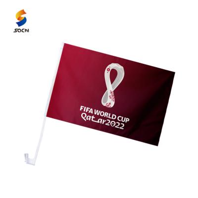 China Outdoor Advertising Display Factory Price Customized National Flags Banner Qatar World Soccer 2022 Wholesale Event Flags for sale