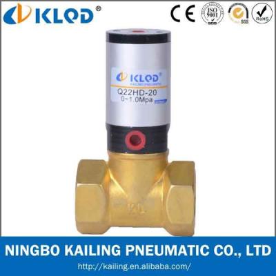 China 2/2 Way Piston Brass Pneumatic Control Valve With Brass Body Q22HD for sale