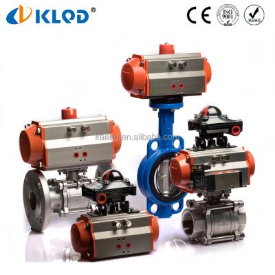 China Q611F General Series 3 Pieces Air Actuator Thread Connection Pneumatic Ball Valve for sale