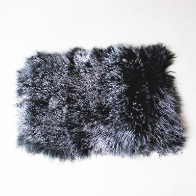 China Auto Upholstery Factory Wholesale Mongolian Tibetan Lamb Fur Plate Blanket for sale