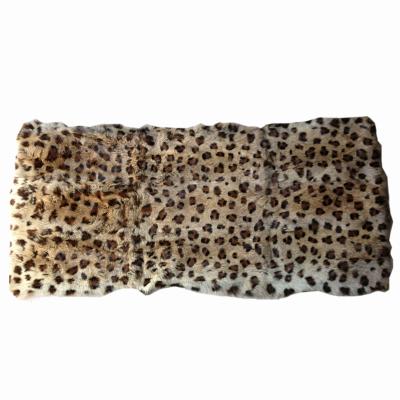 China Good Quality Eco - Friendly Leopard Print Rabbit Fur Printed Plate For Coat for sale