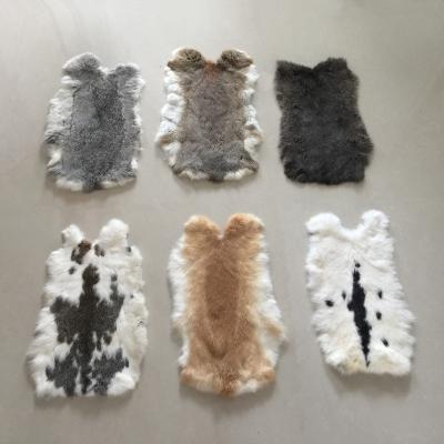 China 100% real eco-friendly natural color rabbit fur pelts for sale