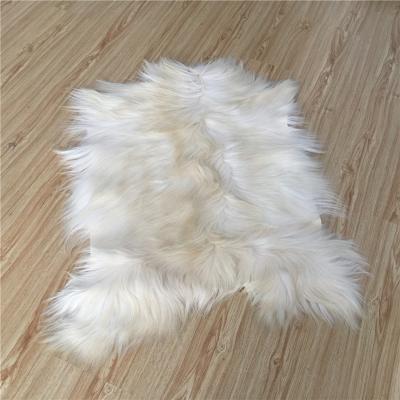 China Eco - Friendly Wholesale White Long Hair Goat Fur Pelts for sale