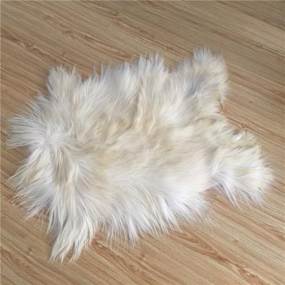 China China Eco-Friendly Factory Wholesale White Hair Goat Fur Long Skins Sheep Fur Skin for sale