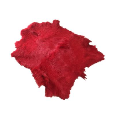 China Factory Wholesale Red Goat Fur Skin Eco - Friendly For Shoes for sale