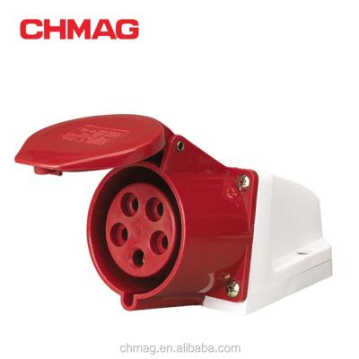 China Chmag 115 125 16A 32A 240-415v 5P Industrial Hot Selling Electrical Male Female Socket for sale