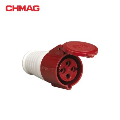 China Red Industrial Plug And Socket 32A 4P IP44 224 Female Mobile Socket for sale