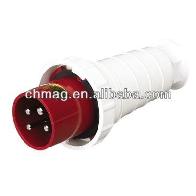 China 3 Pin Male Industrial 125A 4P 440V IP67 Power Socket for sale