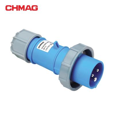 China Best Price High Quality Industrial Male IP67 16A 3P Waterproof Industrial Socket Straight Chmag Plug for sale