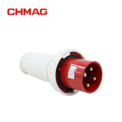 China Industrial Hot Sale 4 Pin 63a 125 Amp 380v IP44 Red Industrial Plug And Socket for sale