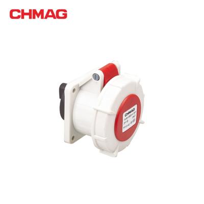 China Industrial Chmag 16A 32A, 220-380/240-415V, 5Pin IP67 Industrial Panel Socket 3152 3252 for sale