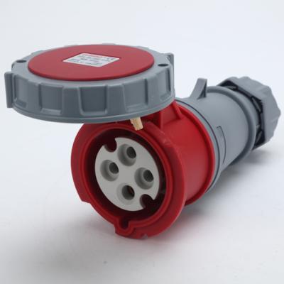 China Industrial Socket 16A/32A Panel Mount Industrial Plug Connector 380V-415v for sale