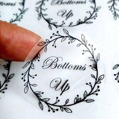 China Custom Waterproof All Text Image Adhesive Printing Round Label Stickers, Waterproof Private Label Logo Circle Vinyl Sticker Roll Decals for sale