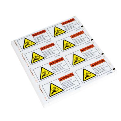 China Waterproof Custom Printing Label Electrical Appliances Wire Plastic Sheets Label Thermal Sticker Rolls Industry Warning Signs For Labeling for sale