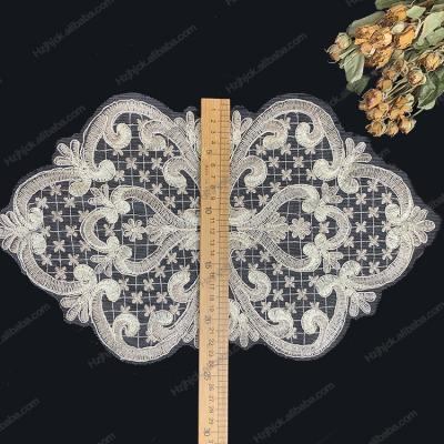 China Other Factory Direct Customized Polyester Cotton Embroidery Trimming Lace Up Fabric For Home Textile Bedding Clothes for sale