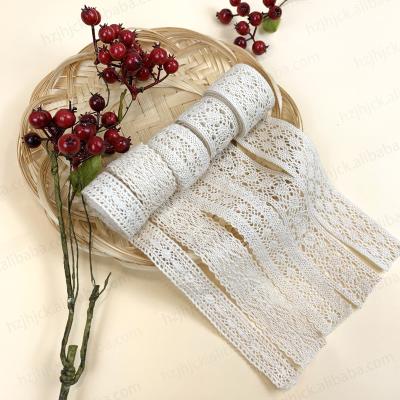 China Customized brand new workable quality guipure ribbon embroidery cotton elastic stretch polyester white trim for sale