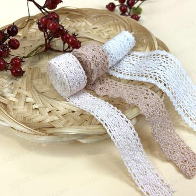 China Viable New Arrival Customized Wholesale Ribbon Guipure Trim White Embroidery Cotton Guipure Lace Trim for sale