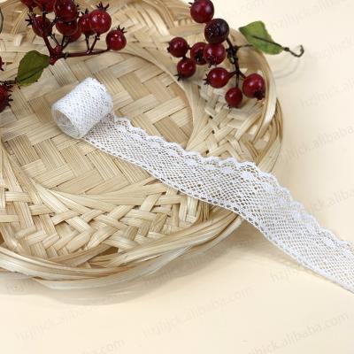 China Viable Wholesale Custom Width Stretch White Guipure Lace Trim For Stretch Clothing 1cm for sale