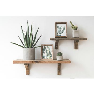 China Nordic Minimalist Style Old Style Wooden Wall Mount Supports Shelf For Decor for sale