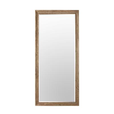 China Art Decor Large Size Solid Wood Framed Dress Up Wall Mirror Floor Stand Full Body Mirror for sale