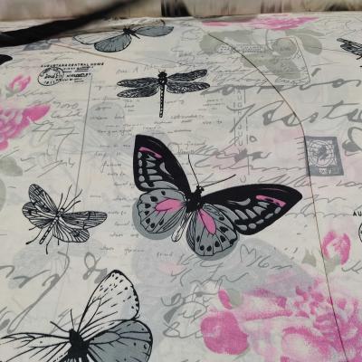 China 100% Microfiber Polyester Fabric Shrink-Resistant Printed Butterfly Pattern For Bed Sheet for sale