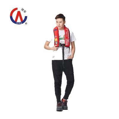 China SOLAS Approved QA-9030-3/2 Marine Life Vest - 2 Bladder Airbag 150N Marine Life Jacket Floating Vest With Boat-Wheel Logo QA-9030-3 for sale