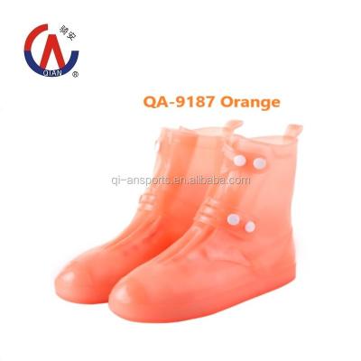 China QA-9187 Outdoor Waterproof Orange PVC Shoe Cover/PVC Shoe Cover And Washable Shoes Protector For Sports And Running In Rainy Days for sale