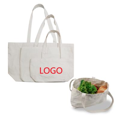 China Custom Eco Friendly Reusable Beach Produce Reusable Beach Grocery Heavy Duty Organic Cotton Tote Bags for sale