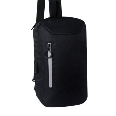 China Leisure Bag Travel Outdoor Business Body Chest Sling Cross Bag Waterproof USB Nylon Smart Shoulder Bag for sale