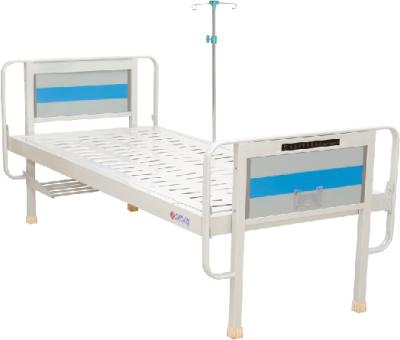 China Convenient Low Cost High Quality Flat Manual Medical Equipment Powder Coated Steel Hospital Bed for sale