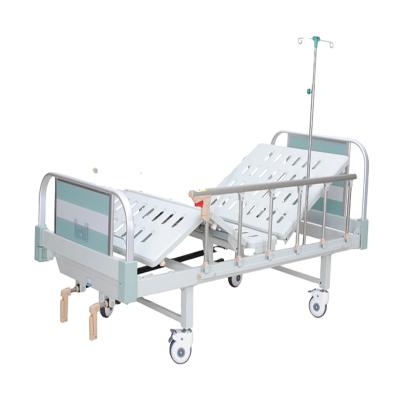 China China Manufacturer Cheap Price Two-Cranks Manual Hospital Bed Convenient for sale