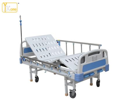 China ABS Bed Hospital Equipment Disable Main Three Convenient Manual Crank Hospital Bed for sale