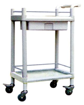 China Contemporary Hospital Medical ABS Plastic Service Trolley /utility Cart With Drawer / Wheels for sale