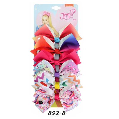 China Factory wholesale nickel free lead free quality grosgrain hair bows 5 inch jojo hair clip for girls for sale