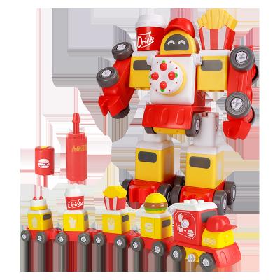 China Creative Building Toy ERCHAOXI 76 Pcs Construction Building Block Safe ABS Plastic DIY Set For Children for sale