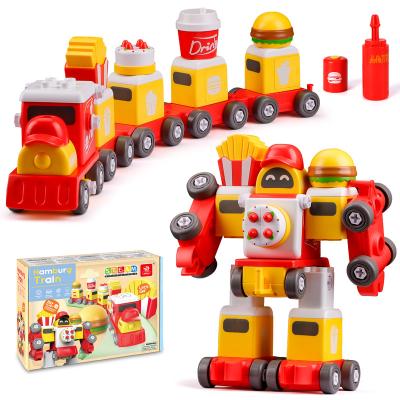 China ERCHAOXI Transformation Take Apart Toys, 5 in 1 Construction Vehicle Transforming Toys, REFRESH Learning Toy Train Set Educational Gifts for sale