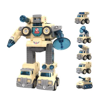 China Construction Toy Shantou 5 in 1 Educational Take Apart Building Block Robot for sale