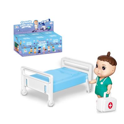 China Blind Box Dream Series Profession Kidkicking Box Mini Doctor Figures Blind Box Collectible Toys Scene for sale